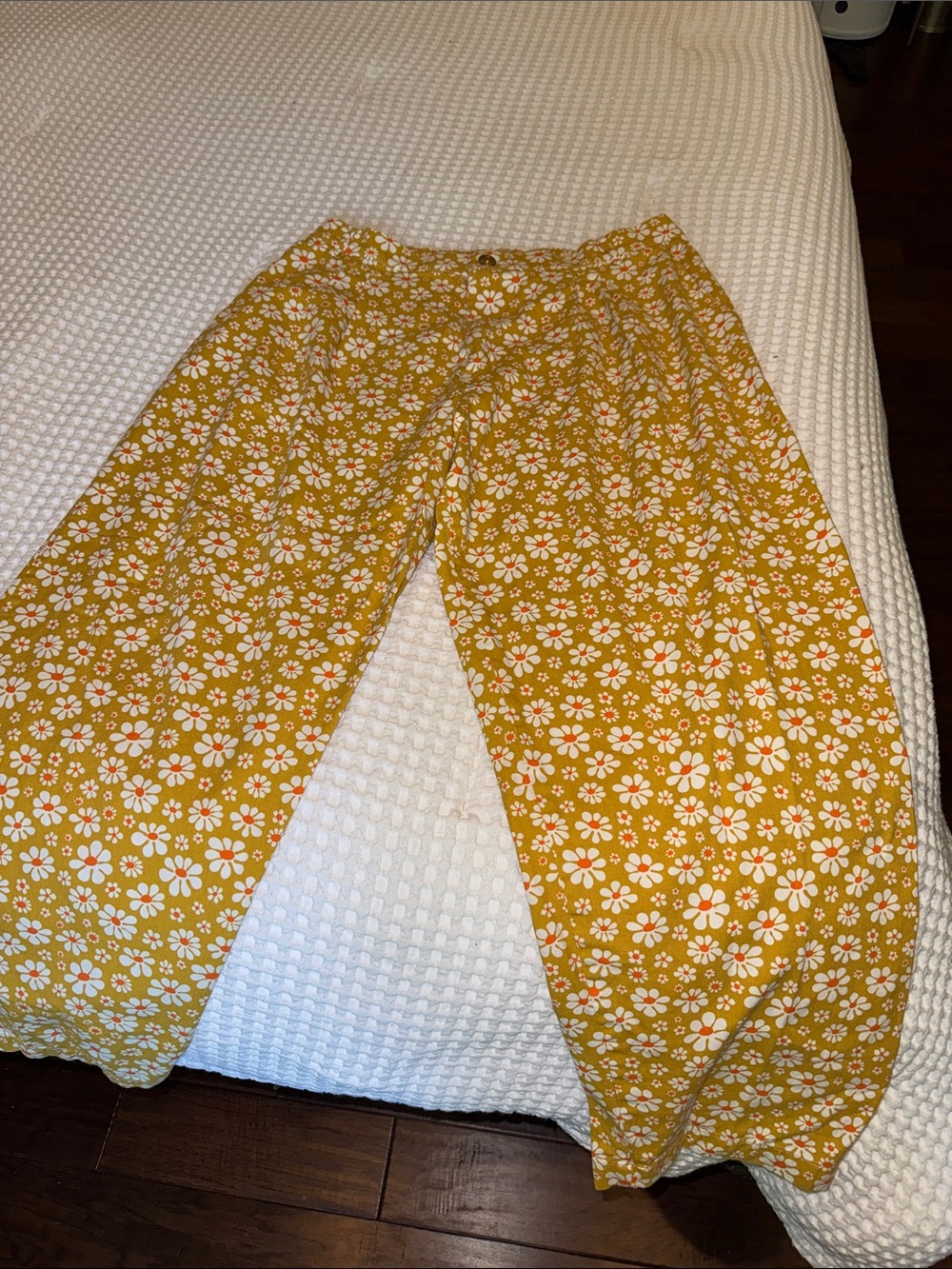 Big Bud Press Mustard Yellow Floral  Trousers